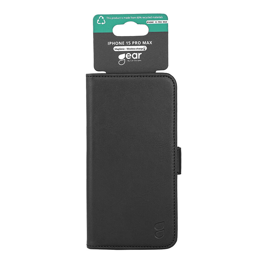 GEAR Classic 3 card Recycled MagSerie iPhone 15 Pro Max Black