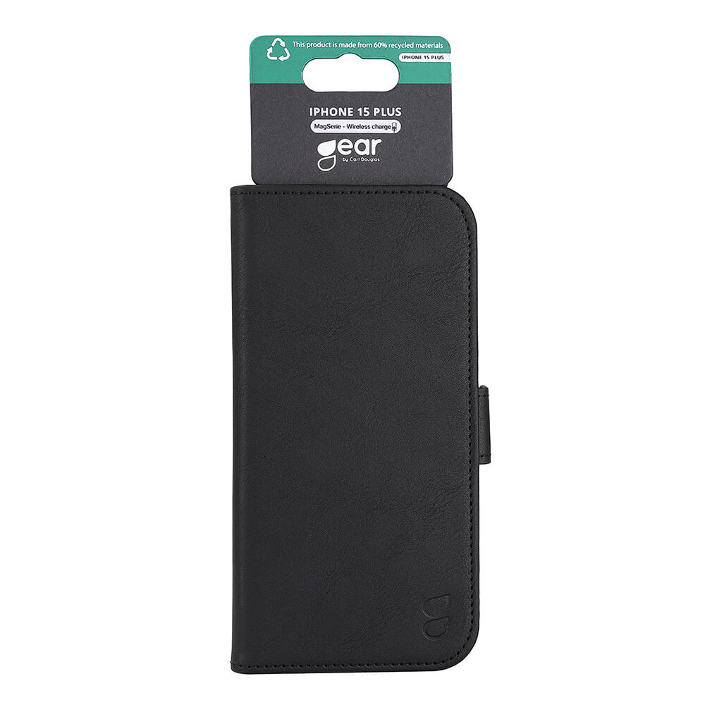 GEAR Classic 3 card Recycled MagSerie iPhone 15 Plus Black