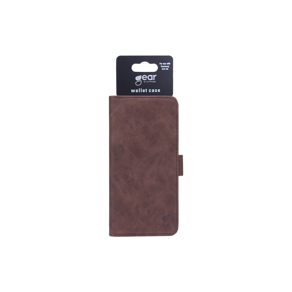 GEAR Lommebokveske Brun Nubuck PU Samsung A22 5G