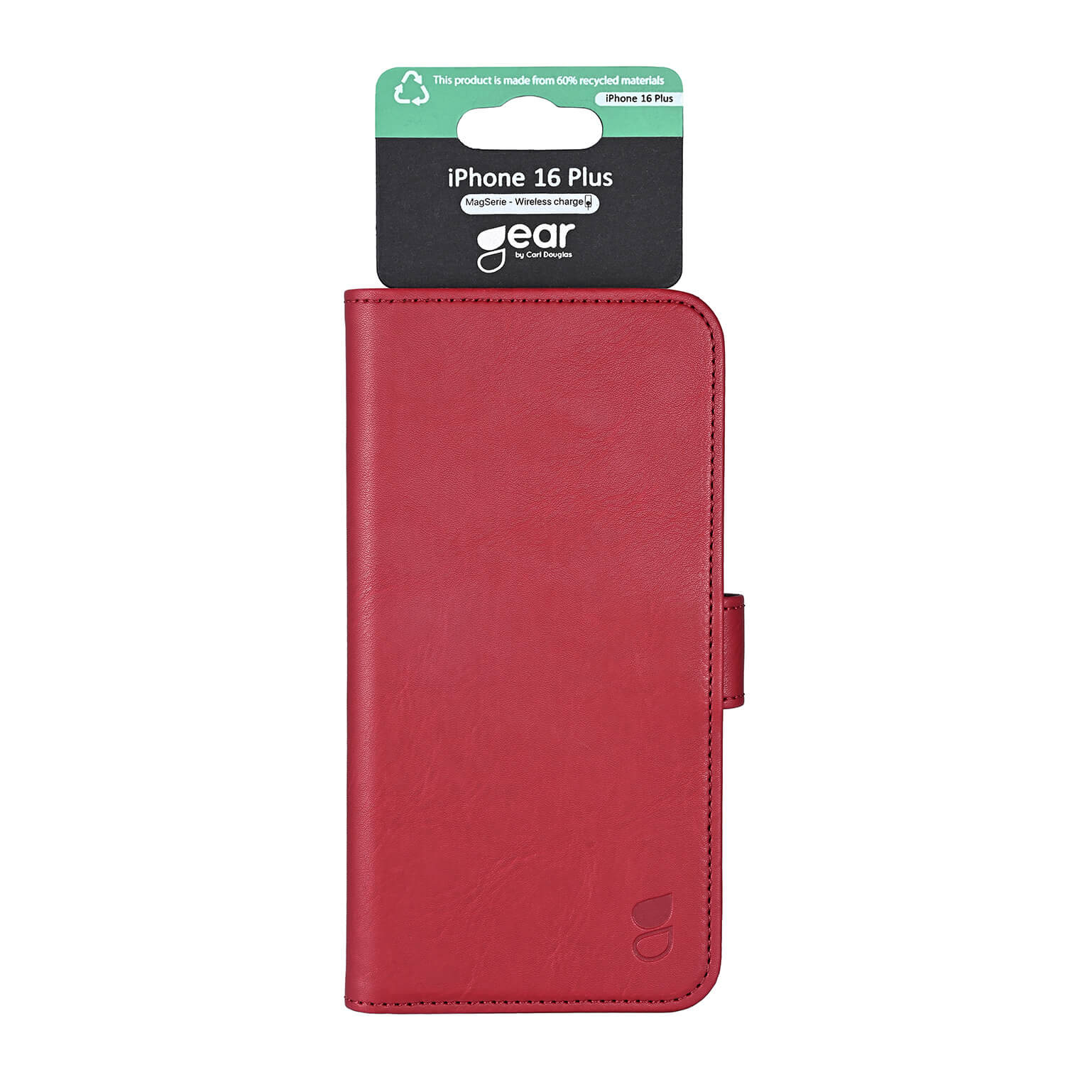 GEAR Classic 3 card Recycled MagSerie iPhone 16 Plus Deep Red