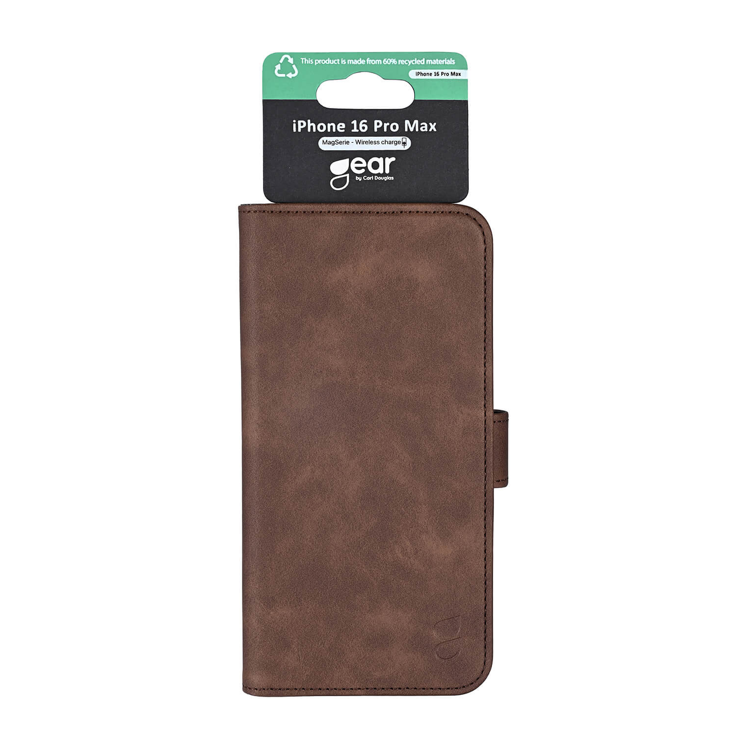GEAR Classic 3 card Recycled MagSerie iPhone 16 Pro Max Brown
