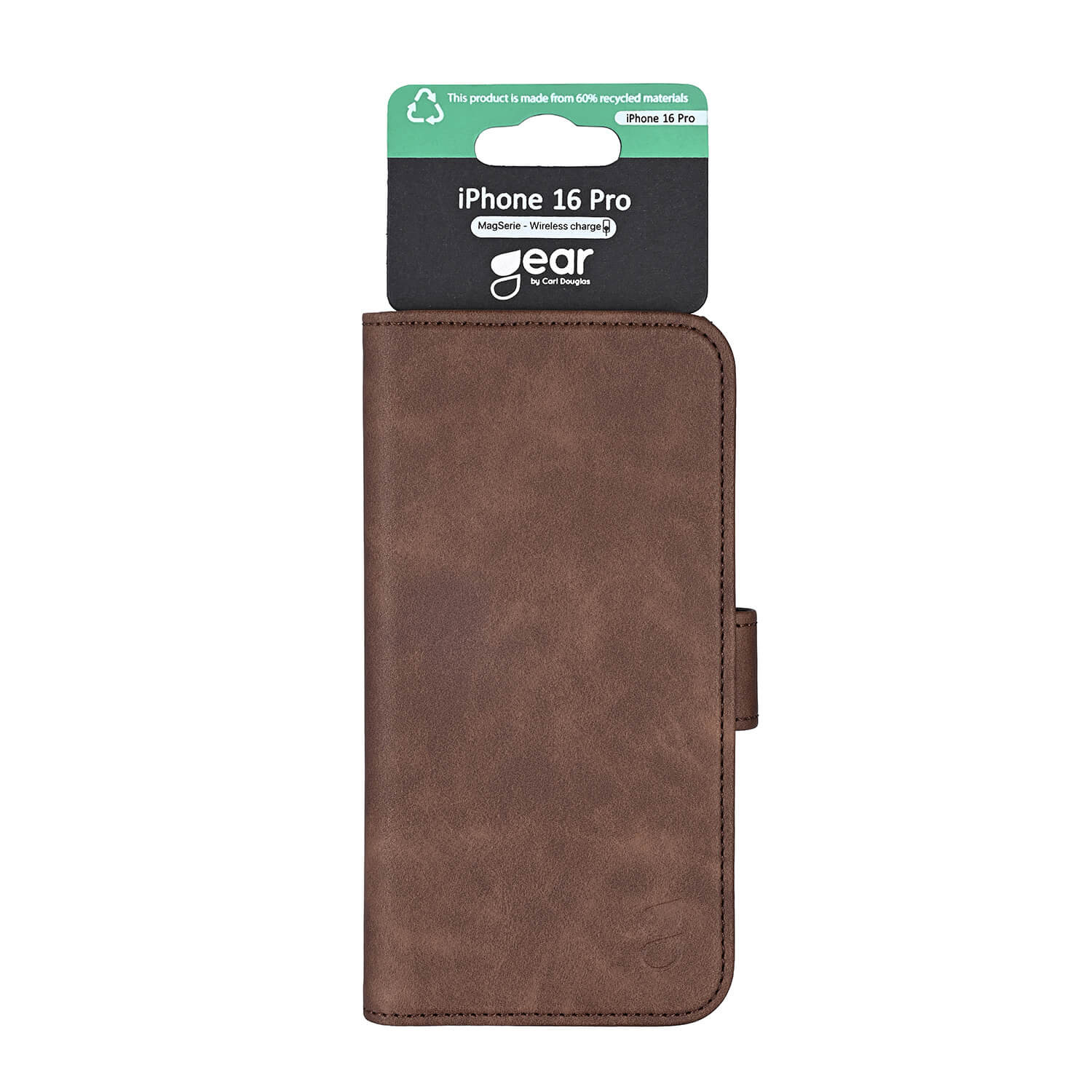 GEAR Classic 3 card Recycled MagSerie iPhone 16 Pro Brown