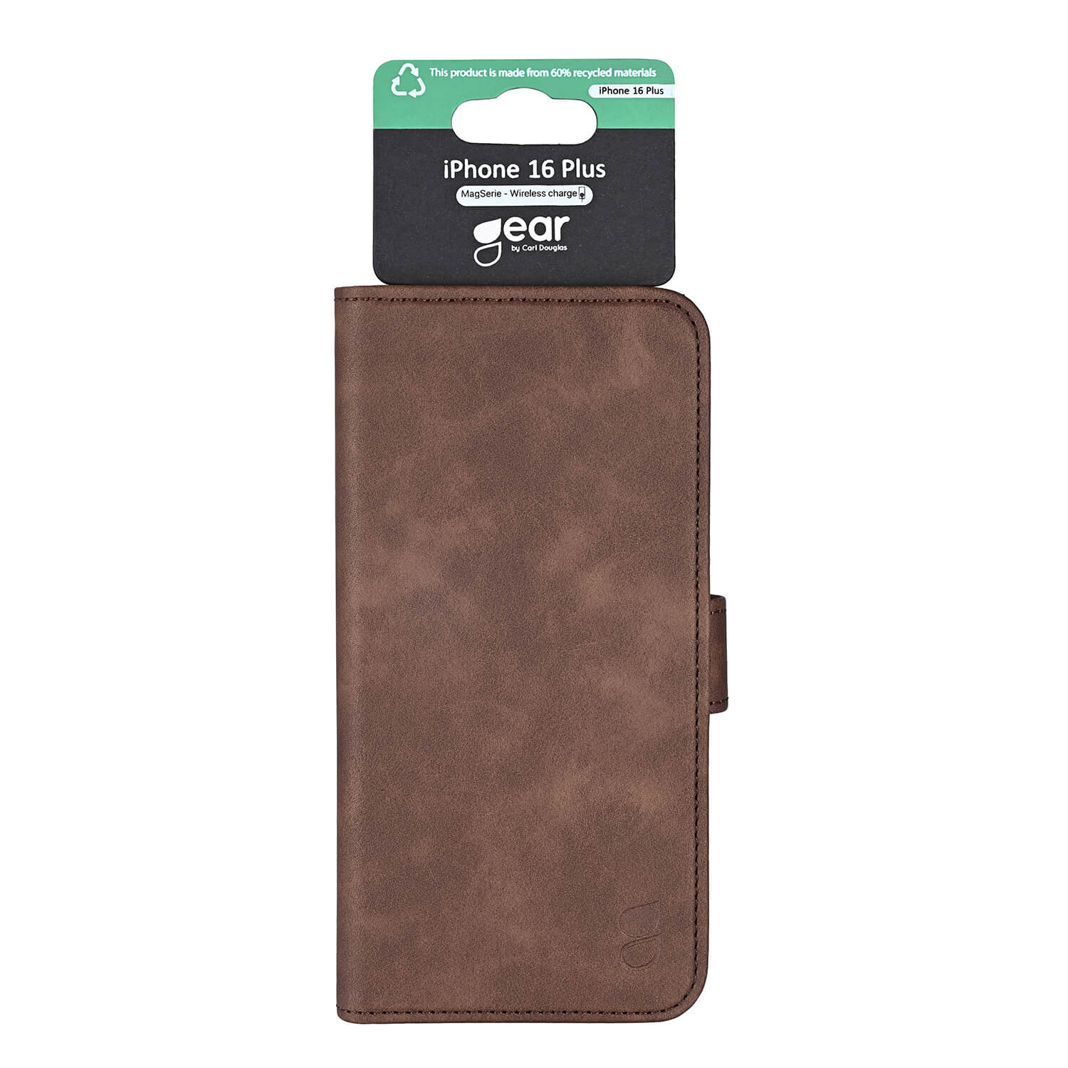 GEAR Classic 3 card Recycled MagSerie iPhone 16 Plus Brown