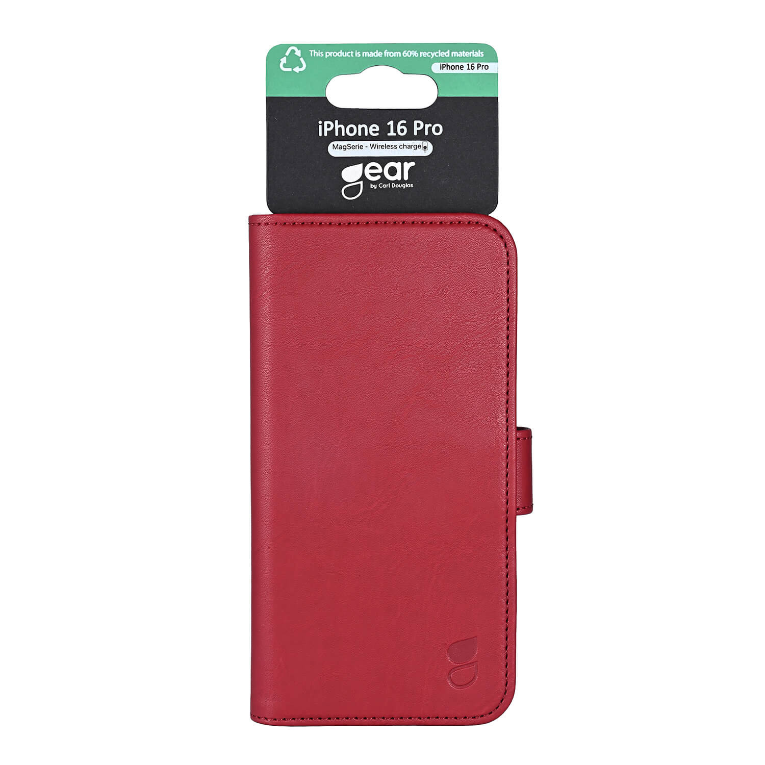 GEAR Classic 3 card Recycled MagSerie iPhone 16 Pro Deep Red