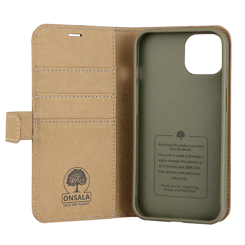 ONSALA ECO Lommebokveske Sand iPhone 13