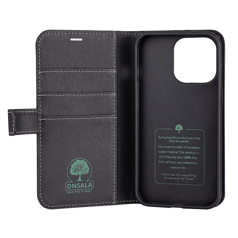 ONSALA ECO Lommebokveske Svart iPhone 13 Pro