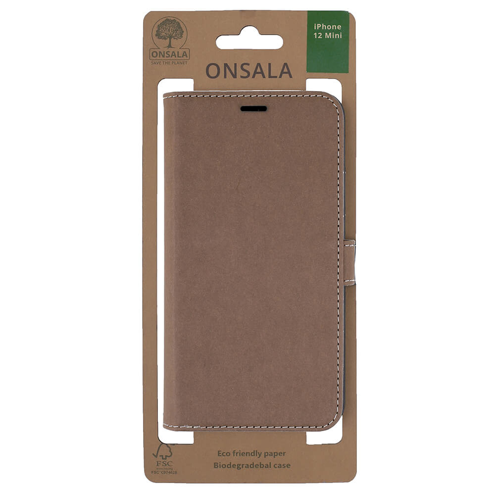ONSALA ECO Lommebokveske Brun iPhone 12 Mini
