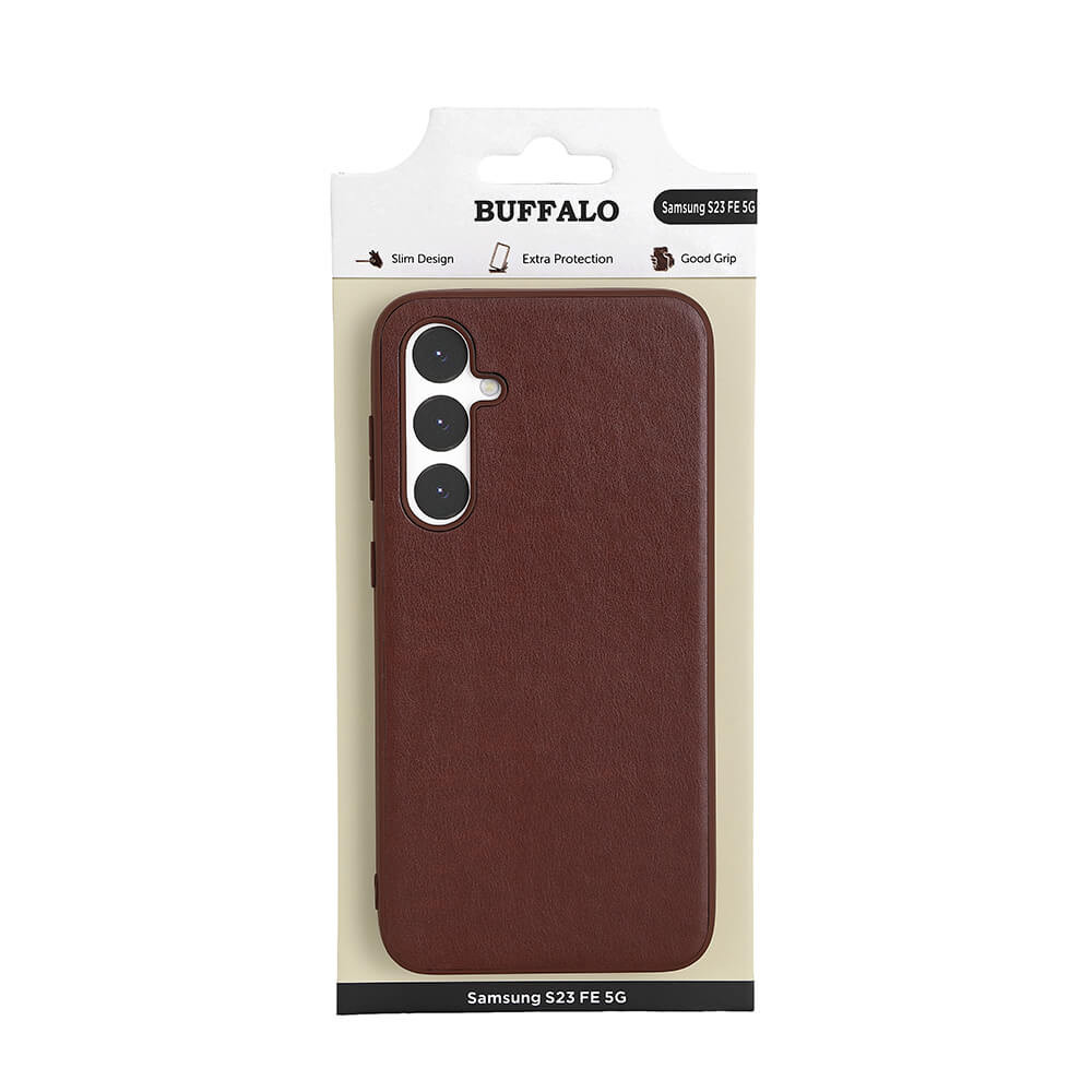 BUFFALO Back cover PU Samsung S23 FE 5G Brown
