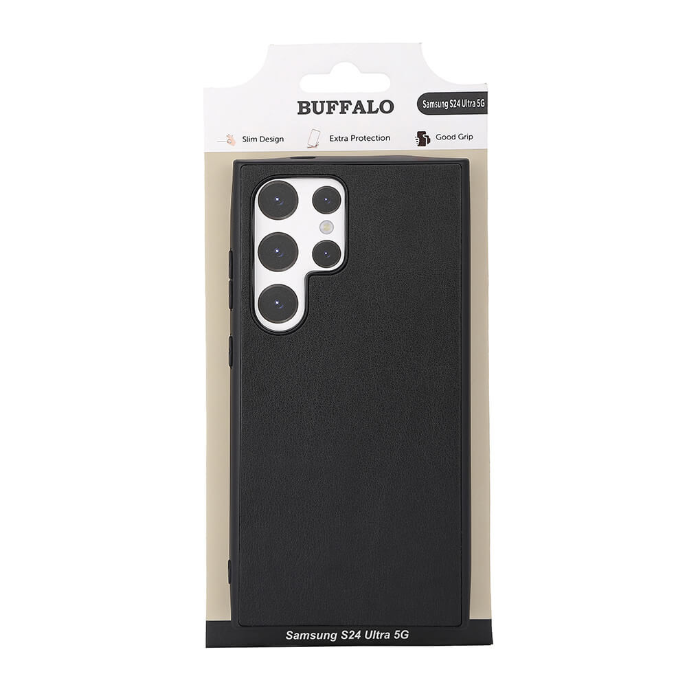 BUFFALO Back cover PU Samsung S24 Ultra 5G Black