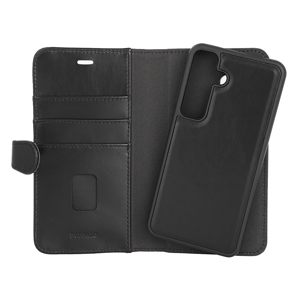 BUFFALO 2in1 Wallet Leather 3 card Samsung S24 5G Black