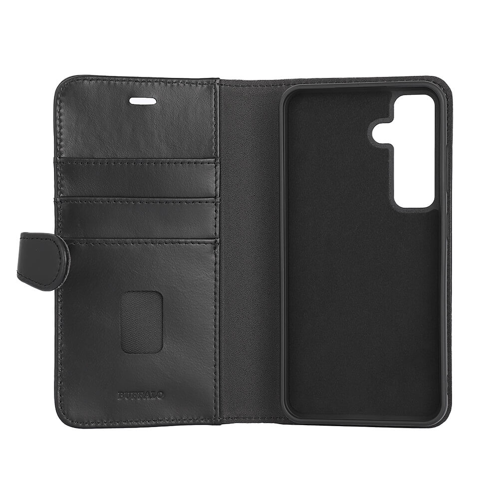 BUFFALO 2in1 Wallet Leather 3 card Samsung S24 5G Black