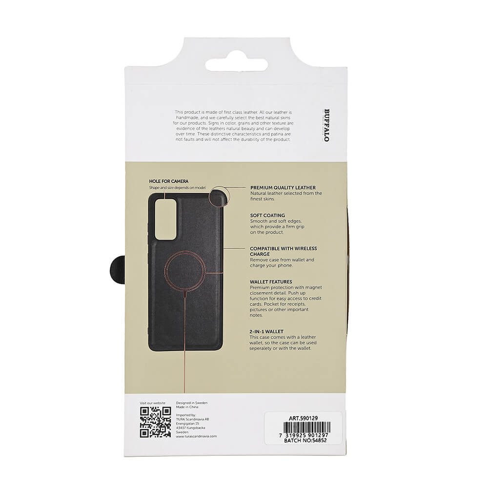 BUFFALO 2in1 Wallet Leather 3 card Samsung S23 FE 5G Black