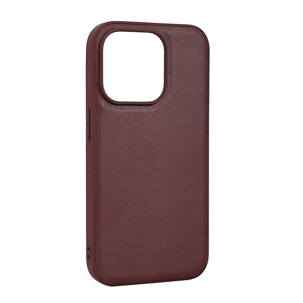 BUFFALO Back cover PU MagSeries iPhone 15 Pro Brown