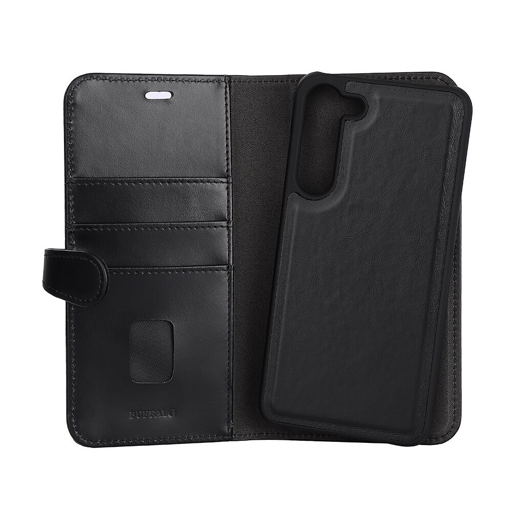 BUFFALO 2in1 Wallet Leather 3 card Samsung  S23+ 5G Black