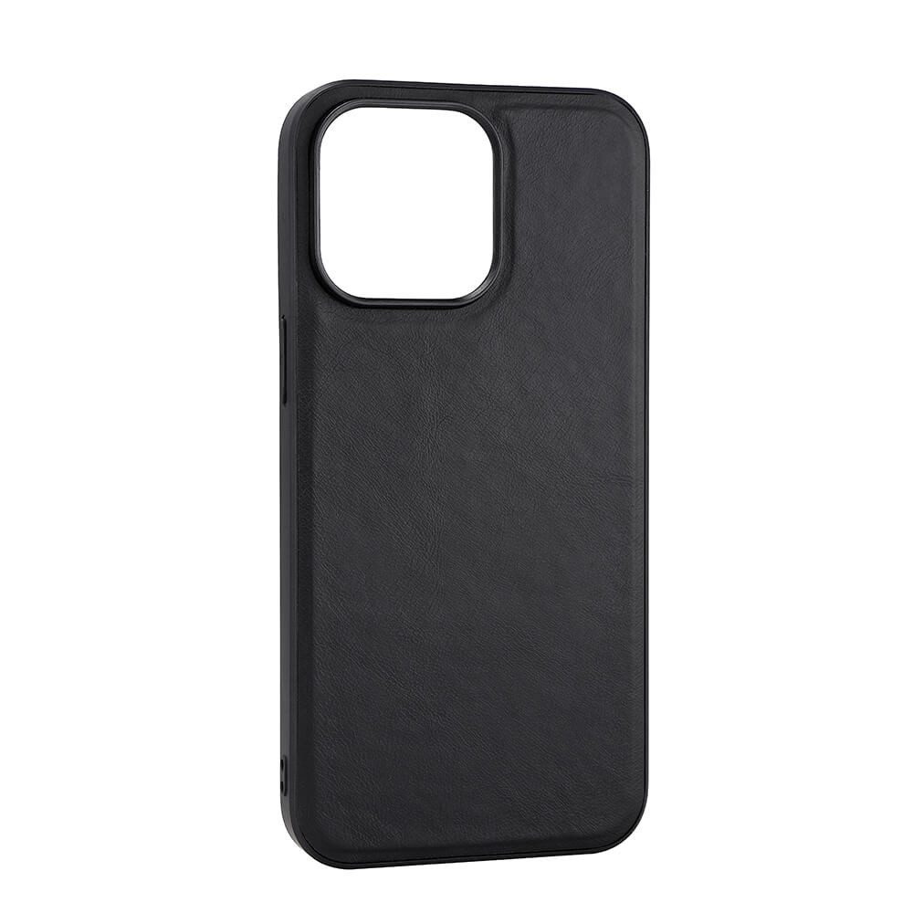 BUFFALO Backcover Leather MagSeries iPhone 15 Pro Max Black