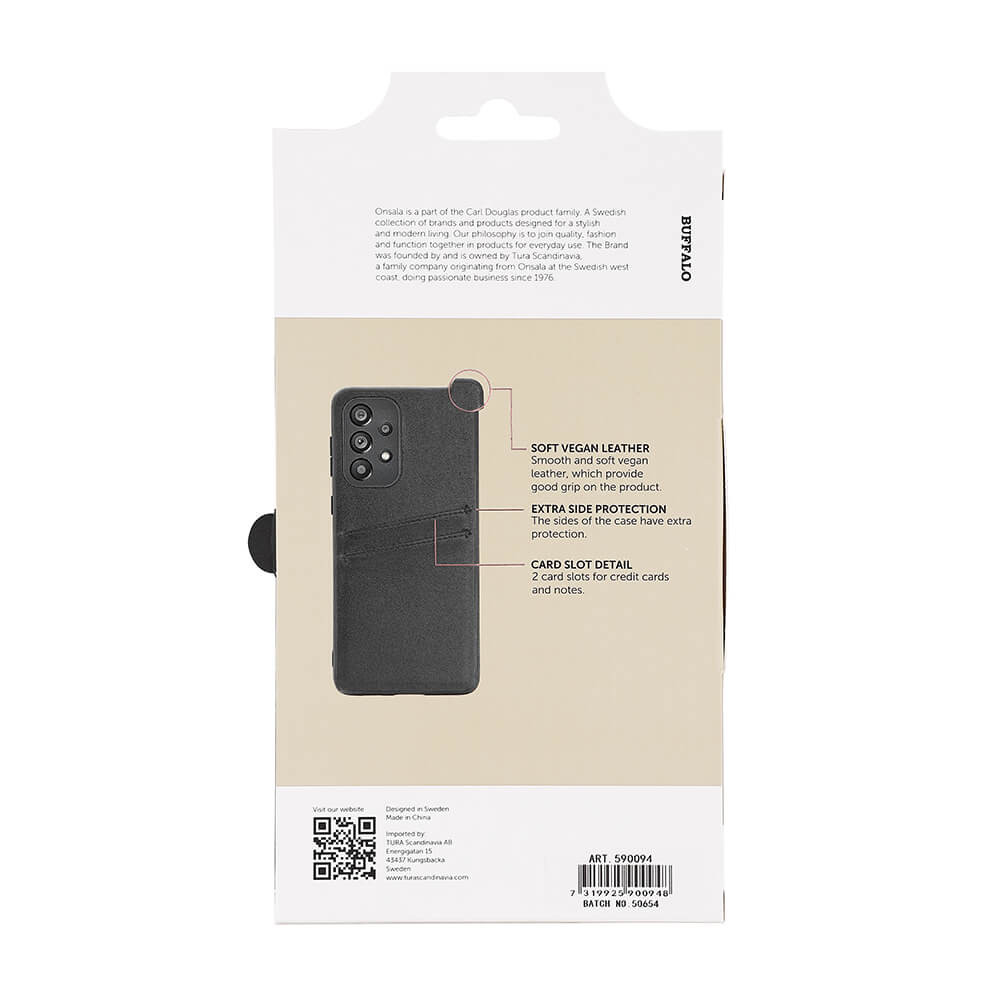 BUFFALO Back cover PU 2 card Samsung A33 5G Black