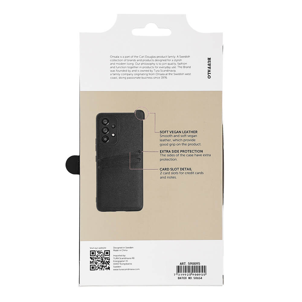 BUFFALO Back cover PU 2 card Samsung A53 5G Black