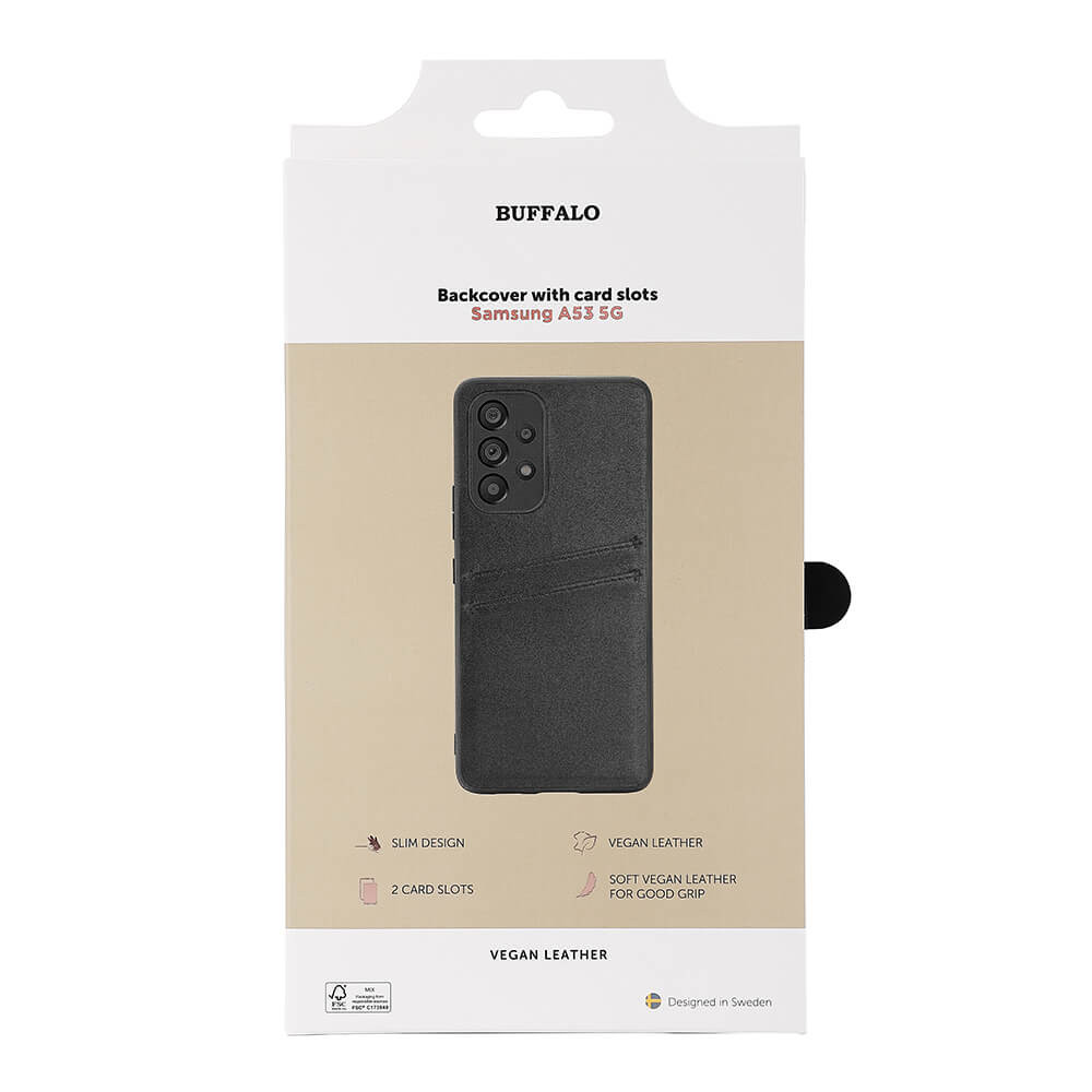 BUFFALO Back cover PU 2 card Samsung A53 5G Black