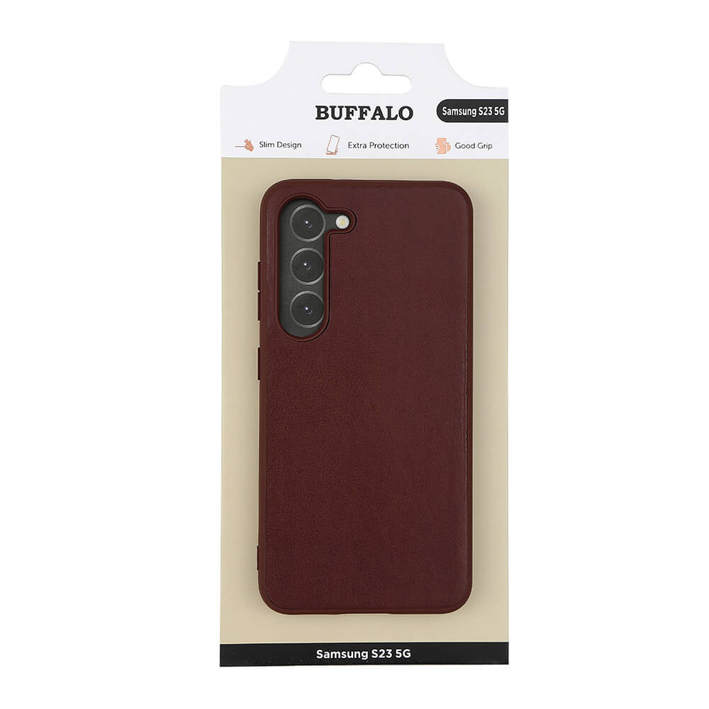 BUFFALO Back cover PU Samsung  S23 5G Brown