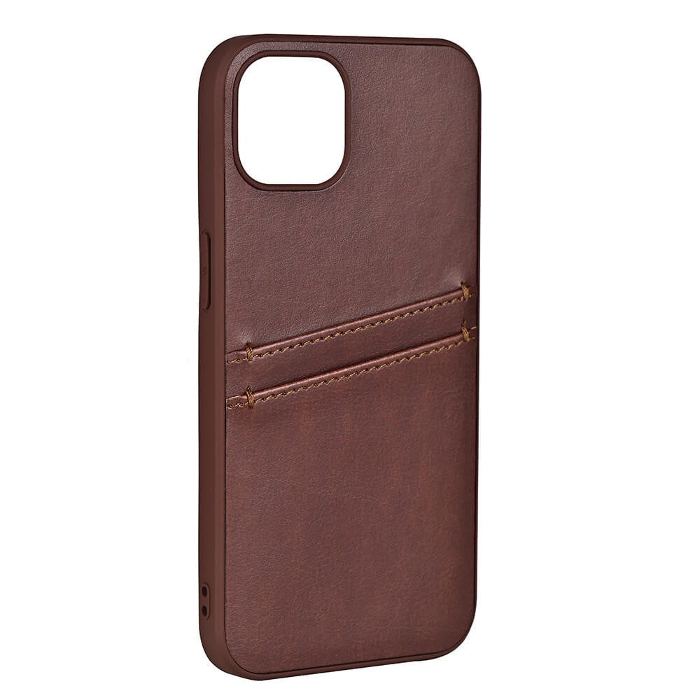 BUFFALO Back cover PU 2 card iPhone 12/12 Pro Brown
