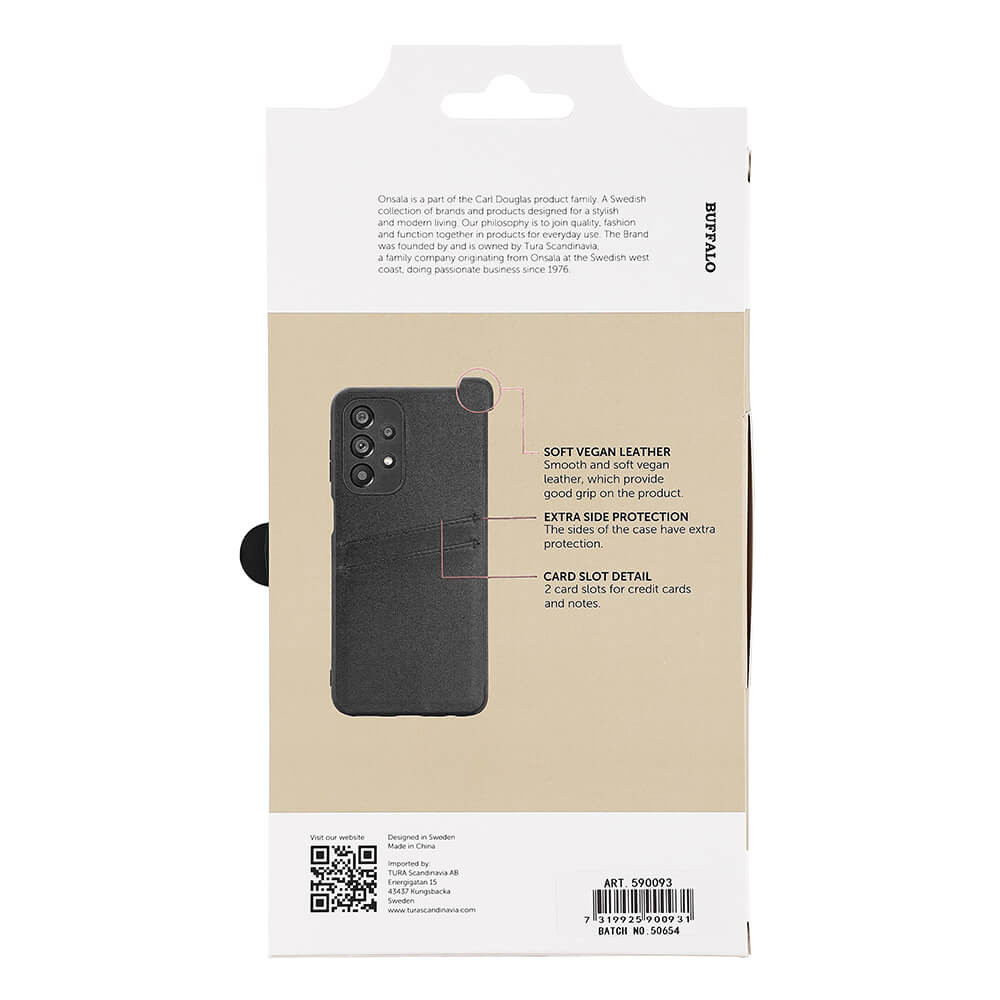 BUFFALO Back cover PU 2 card Samsung A23 5G Black