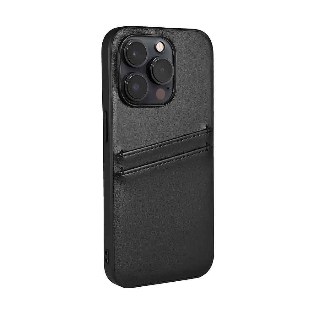BUFFALO Back cover PU 2 card iPhone 14 Pro 6,1" Black