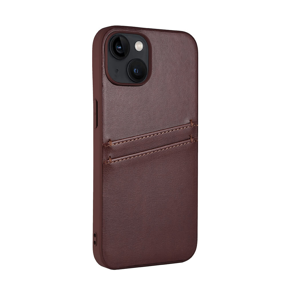 BUFFALO Back cover PU 2 card iPhone 13 / 14 6,1" Brown
