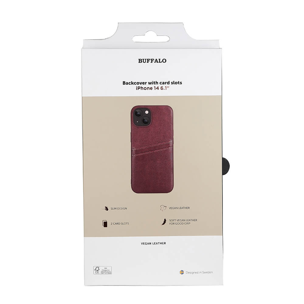 BUFFALO Back cover PU 2 card iPhone 13 / 14 6,1" Brown