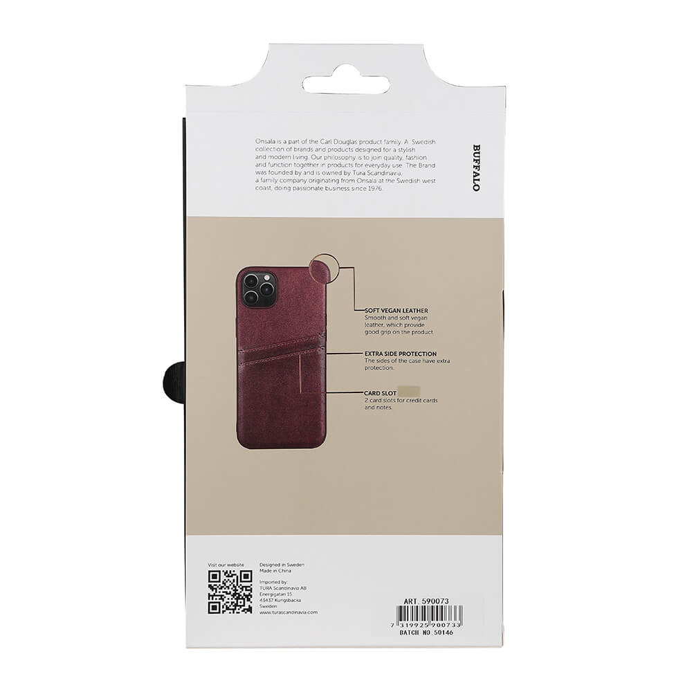 BUFFALO Back cover PU 2 card iPhone 14 Plus 6,7" Brown