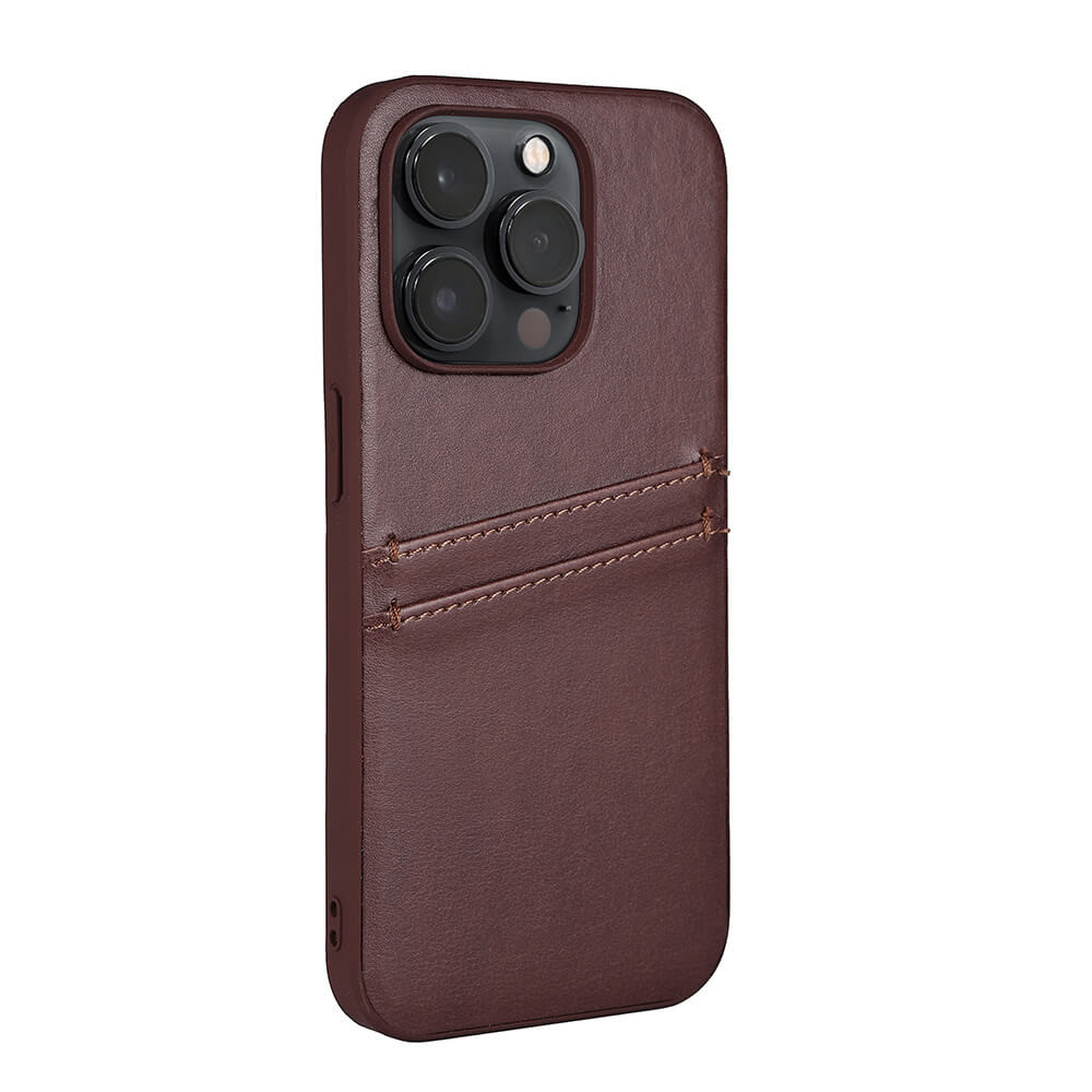 BUFFALO Back cover PU 2 card iPhone 14 Pro 6,1" Brown
