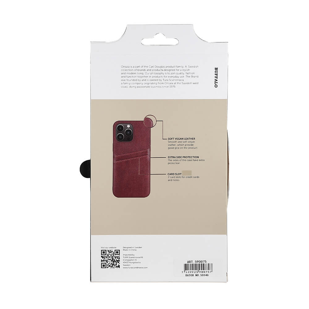 BUFFALO Back cover PU 2 card iPhone 14 Pro Max 6,7" Brown