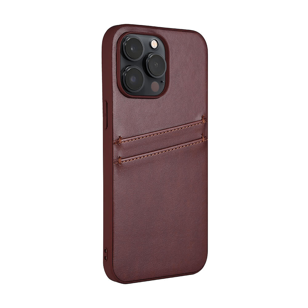 BUFFALO Back cover PU 2 card iPhone 14 Pro Max 6,7" Brown