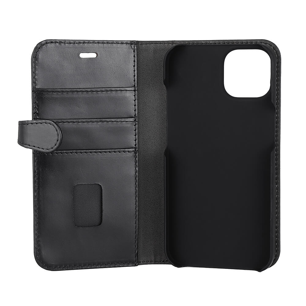 BUFFALO 2in1 Leather 3 card MagSeries iPhone 13/14/15 Black