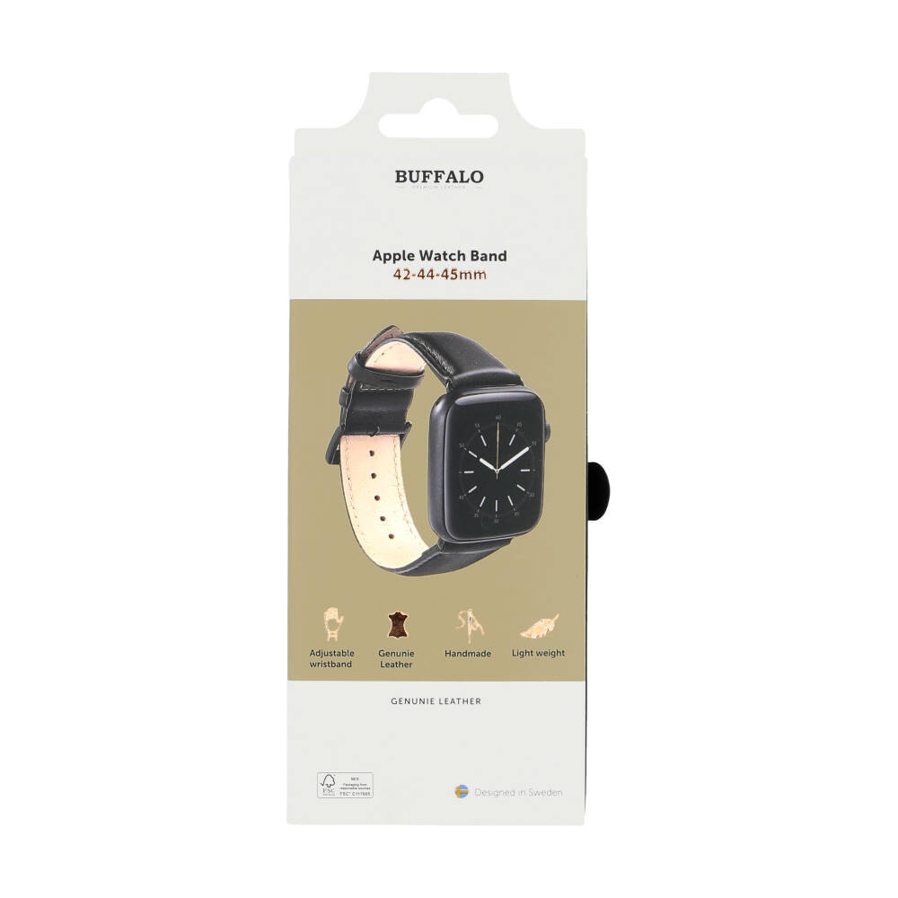 BUFFALO Watchband Black Apple Watch 42/44/45
