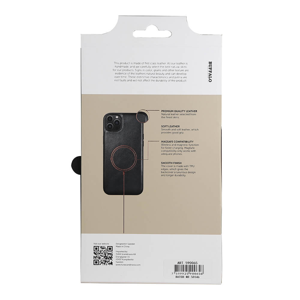 BUFFALO Backcover Leather MagSeries iPhone 14 Plus Black