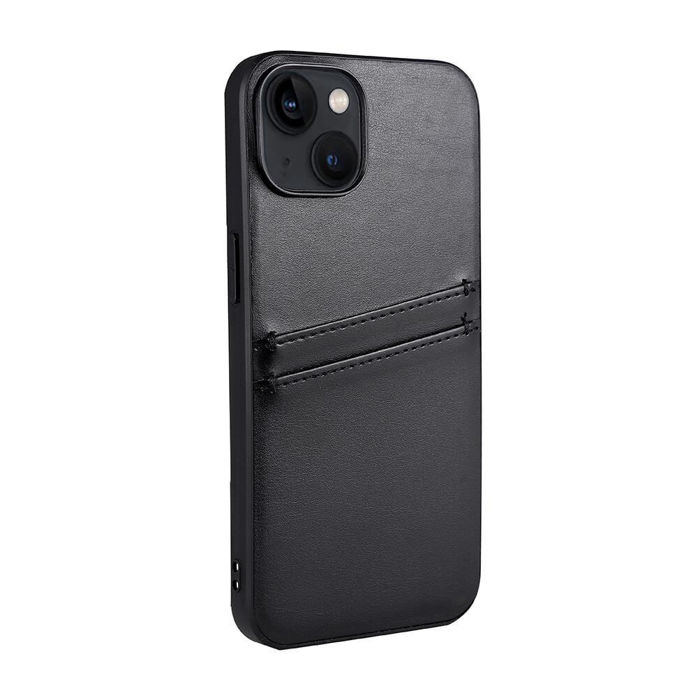 BUFFALO Back cover PU 2 card iPhone 13 / 14 6,1" Black