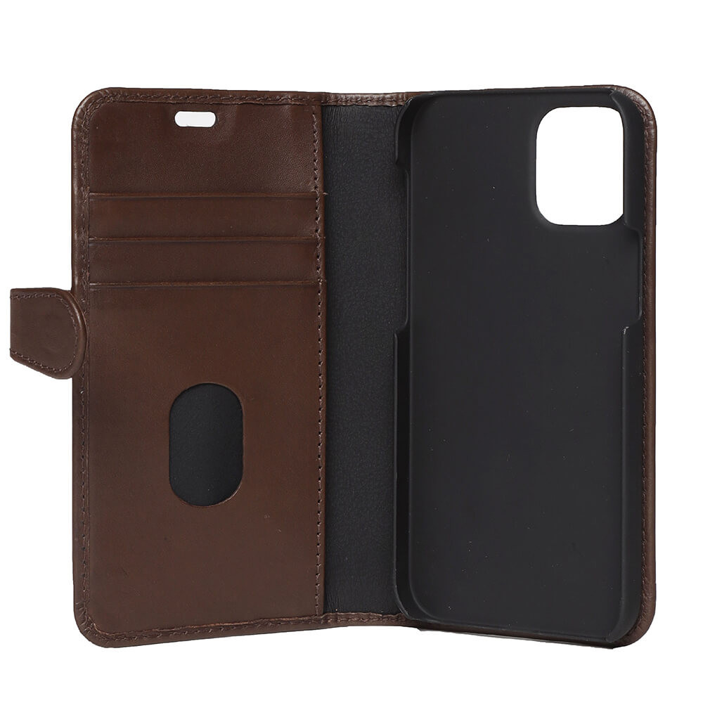 BUFFALO 2in1 Wallet Leather 3 card iPhone 12  Mini Brown
