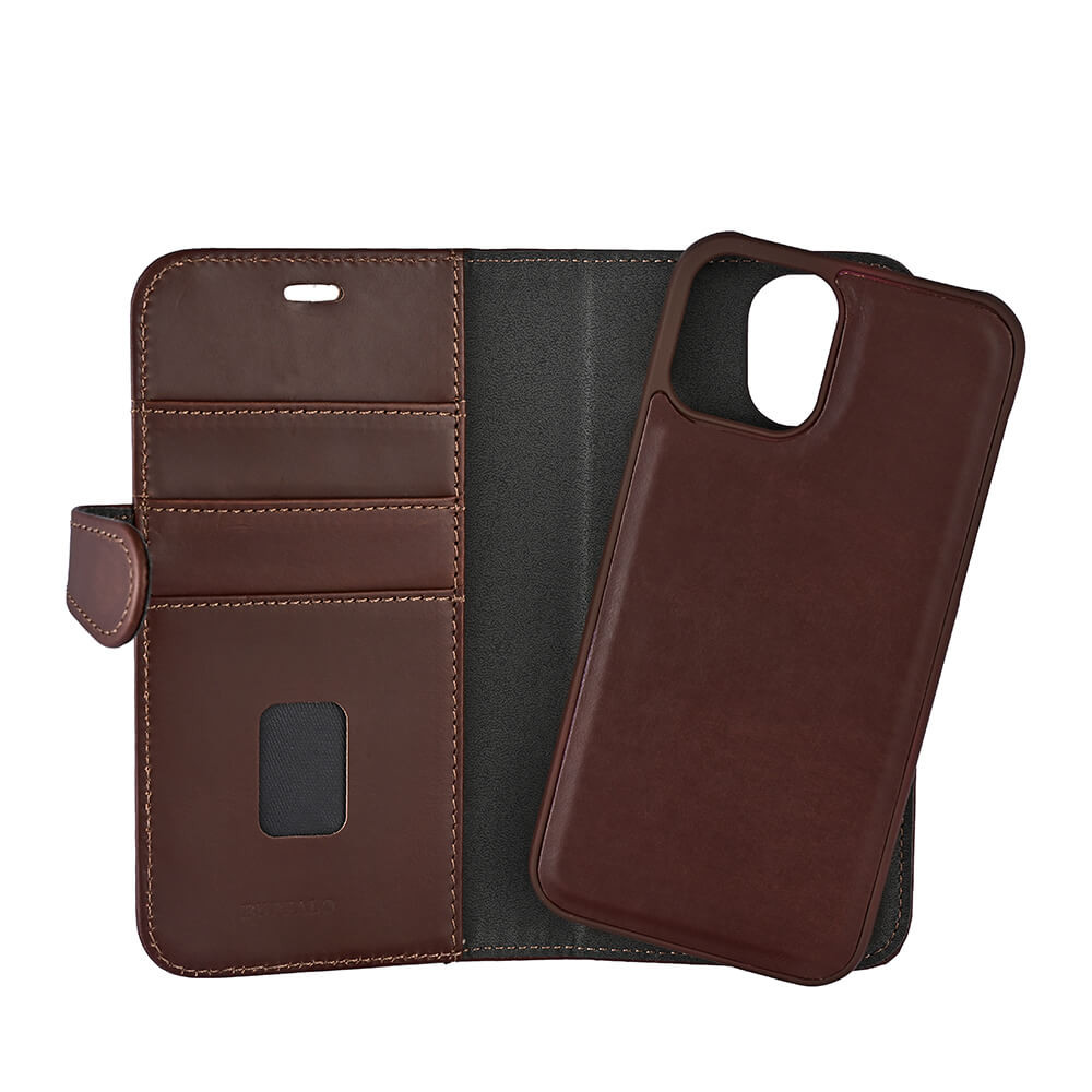 BUFFALO 2in1 Wallet Leather 3 card iPhone 12  / 12 Pro Brown