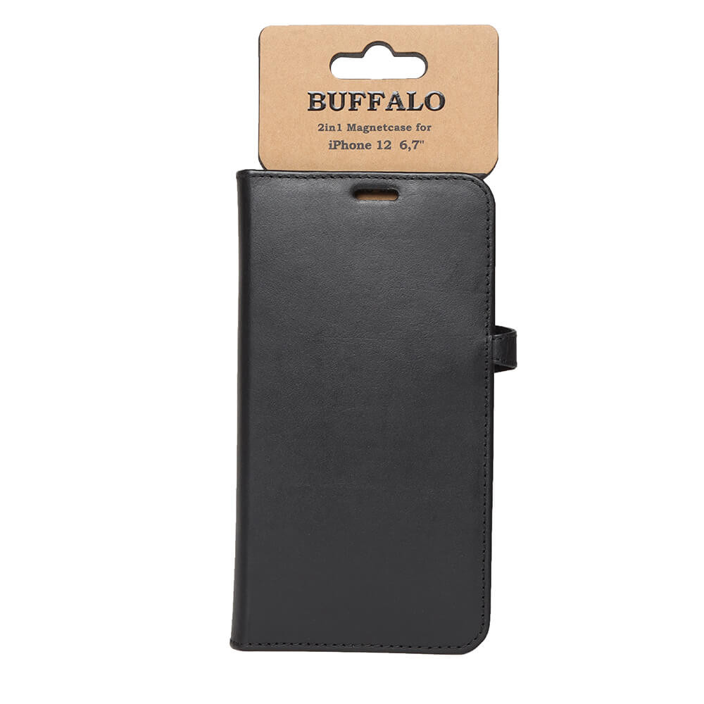 BUFFALO 2in1 Wallet Leather 3 card iPhone 12  Pro Max Black