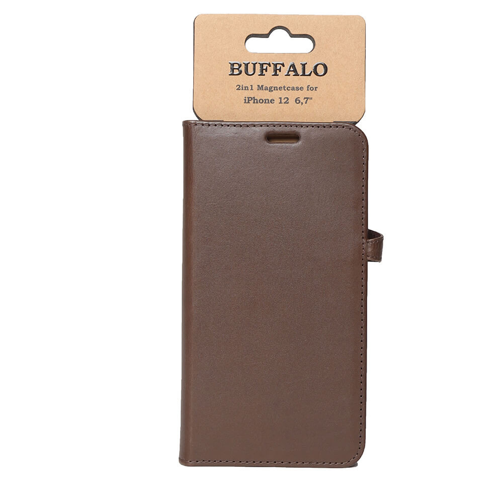 BUFFALO 2in1 Wallet Leather 3 card iPhone 12  Pro Max Brown