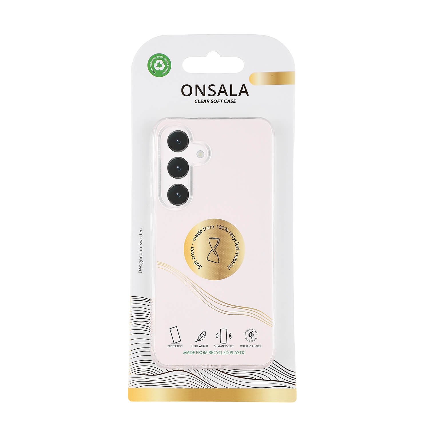 ONSALA Back Recycled Clear Case TPU Samsung S24 FE 5G