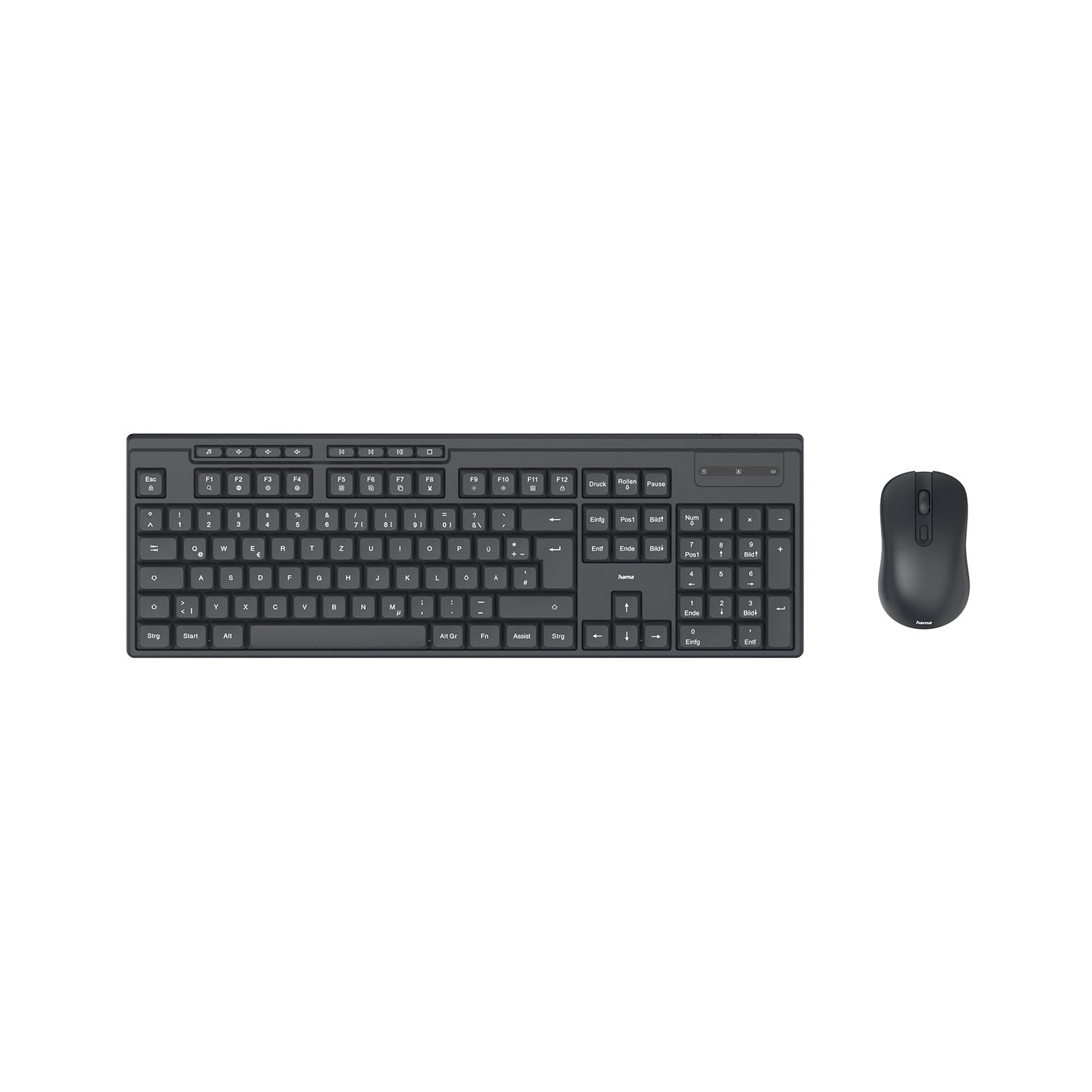 BildeHAMA Keyboard/Mouse Set WKM-200 Wireless Black