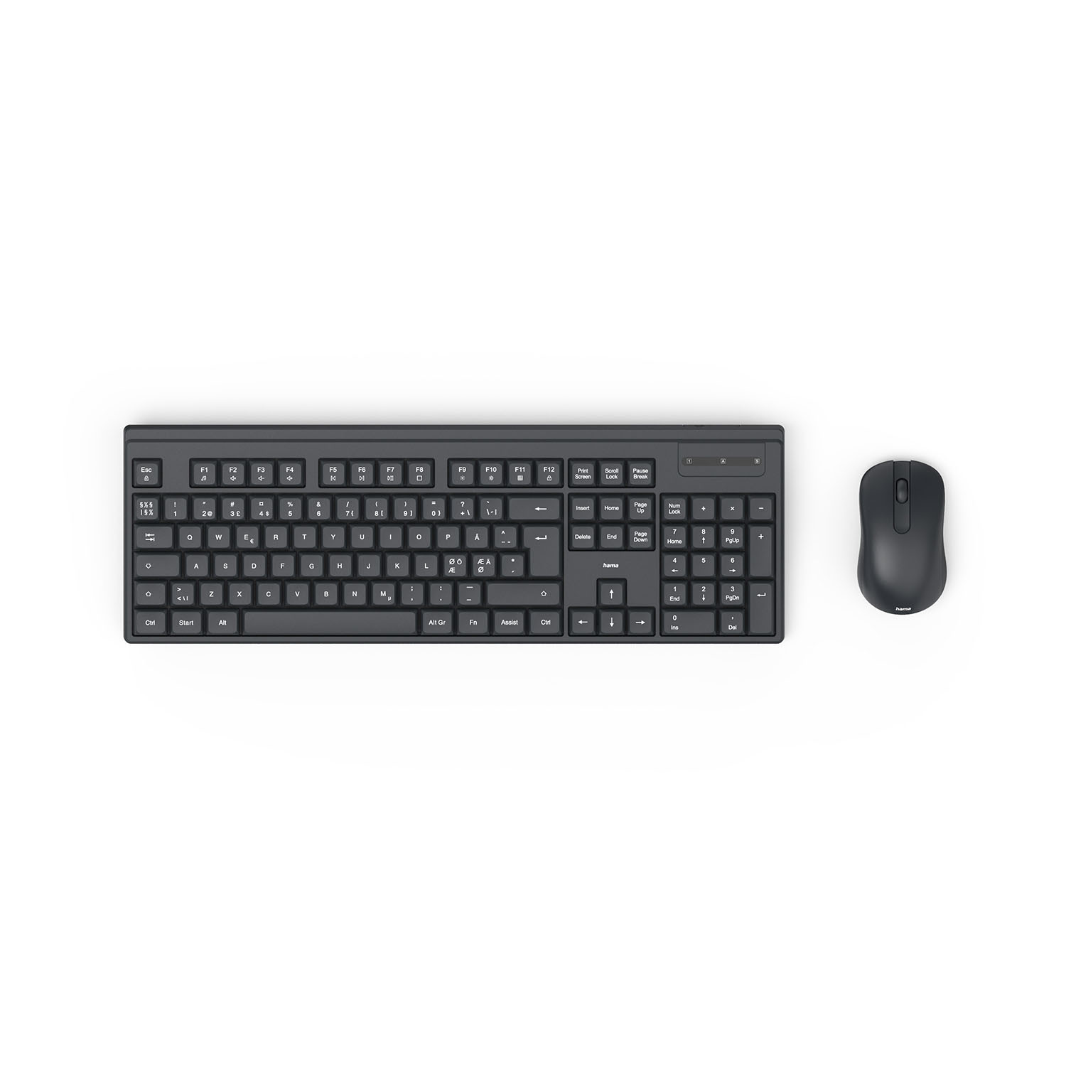 BildeHAMA Keyboard/Mouse Set WKM-100 Wireless Black