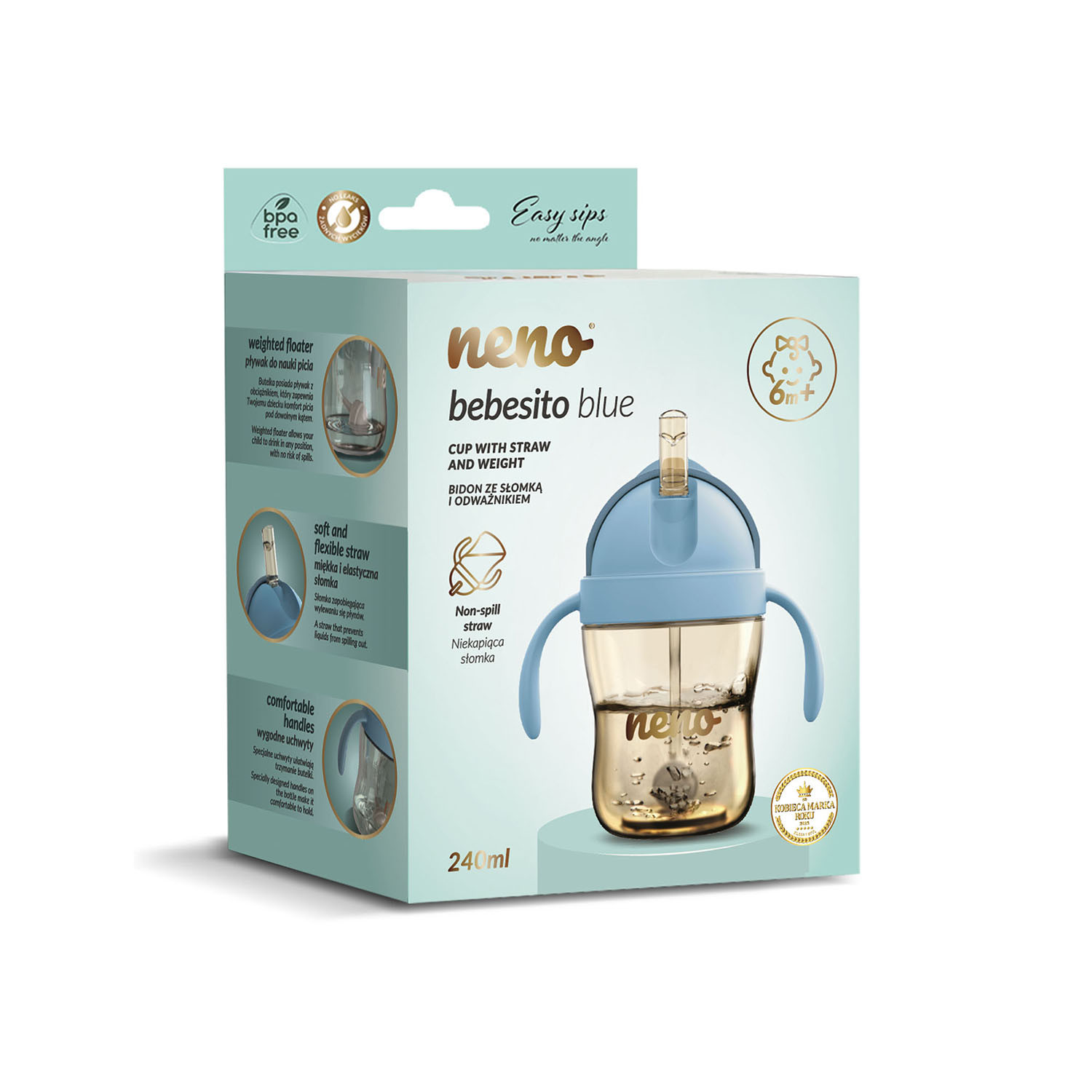 NENO Waterbottle 240 ml BEBESITO BLUE