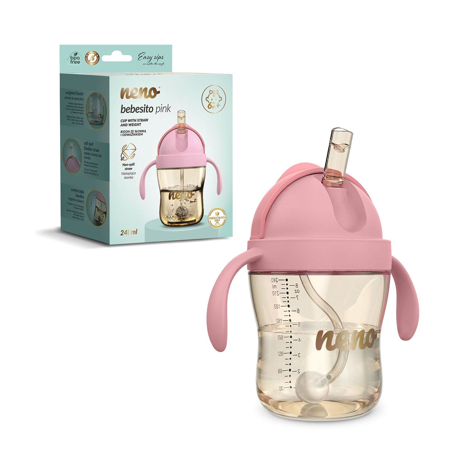 NENO Waterbottle 240 ml BEBSEITO PINK