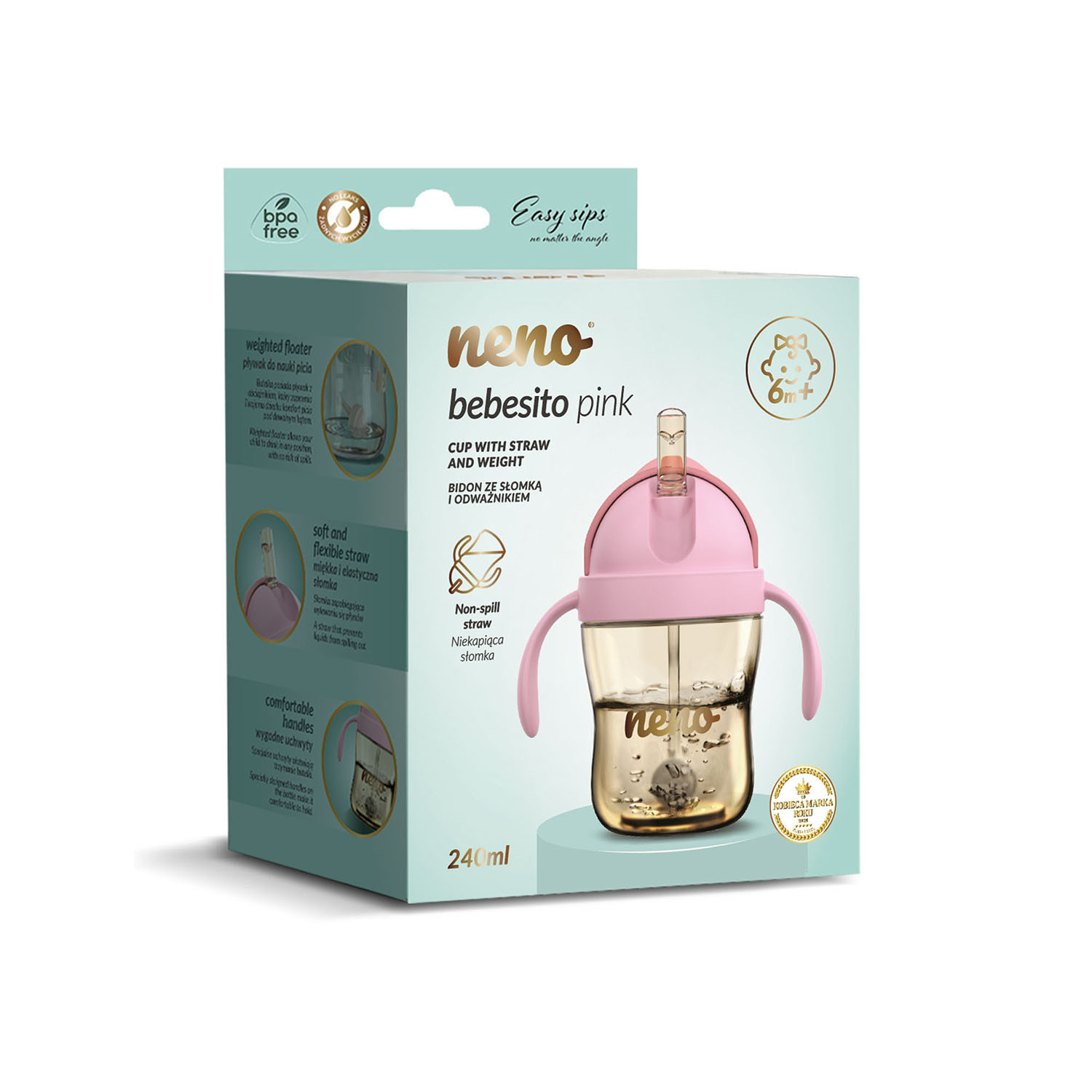 NENO Waterbottle 240 ml BEBSEITO PINK