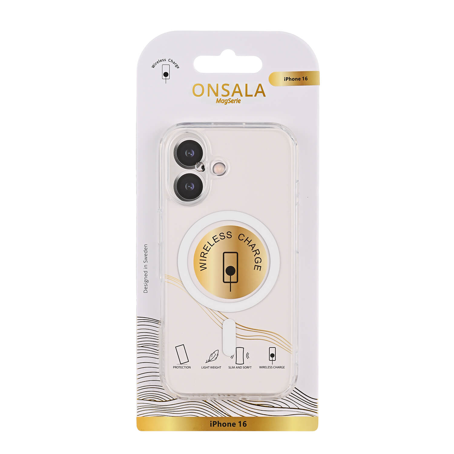 ONSALA Back Clear Case MagSerie iPhone 16 Clear