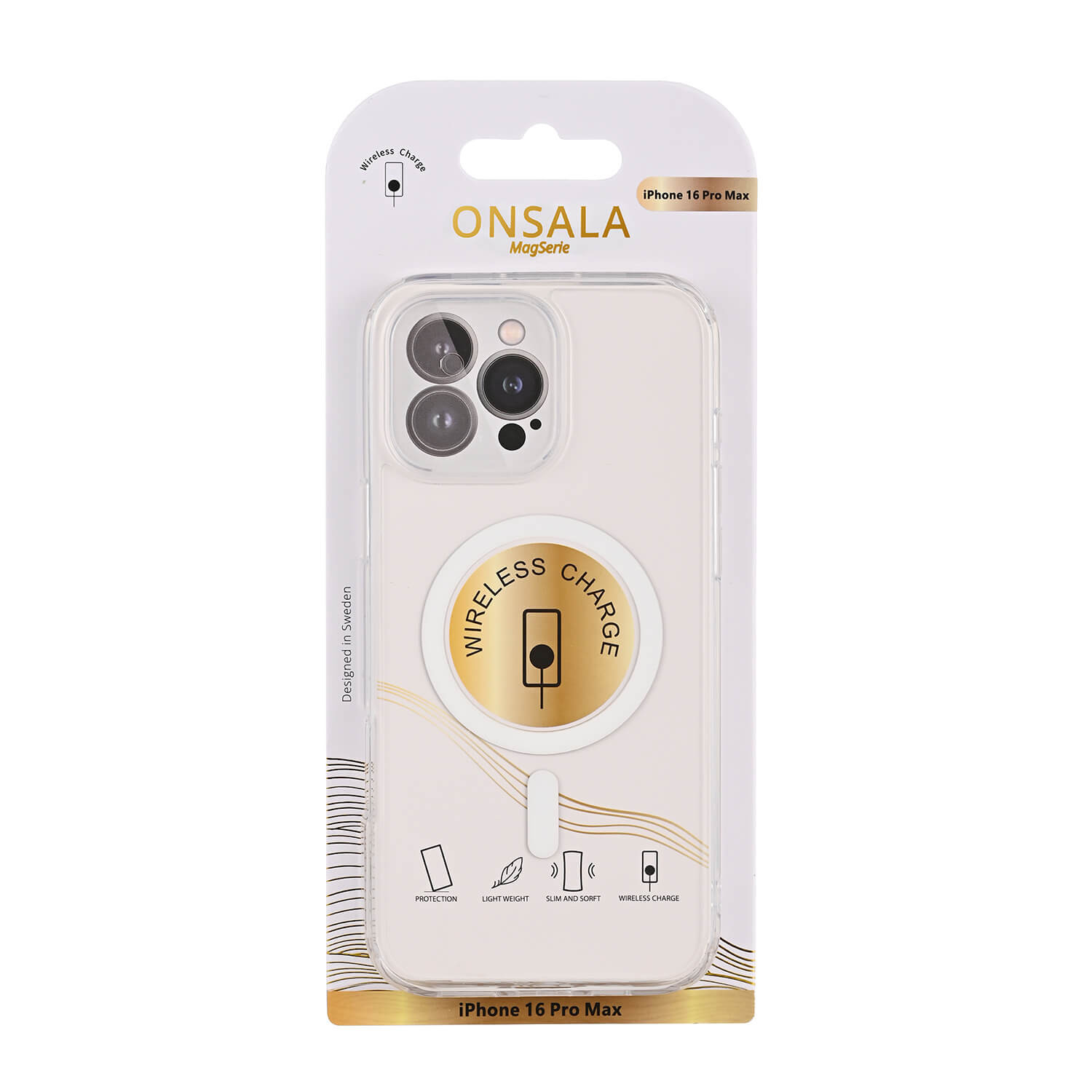 ONSALA Back Clear Case MagSerie iPhone 16 Pro Clear