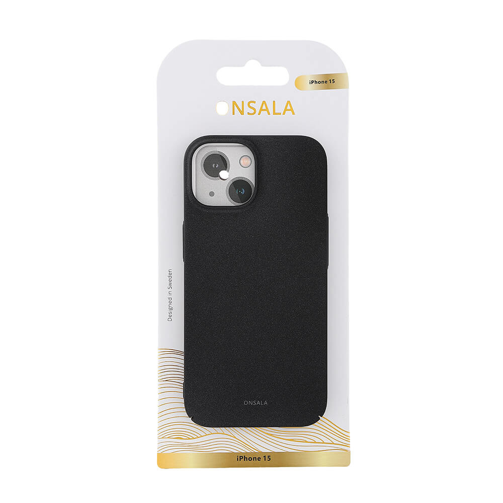 ONSALA  Backcover Thin Sand Burst iPhone 15 Black