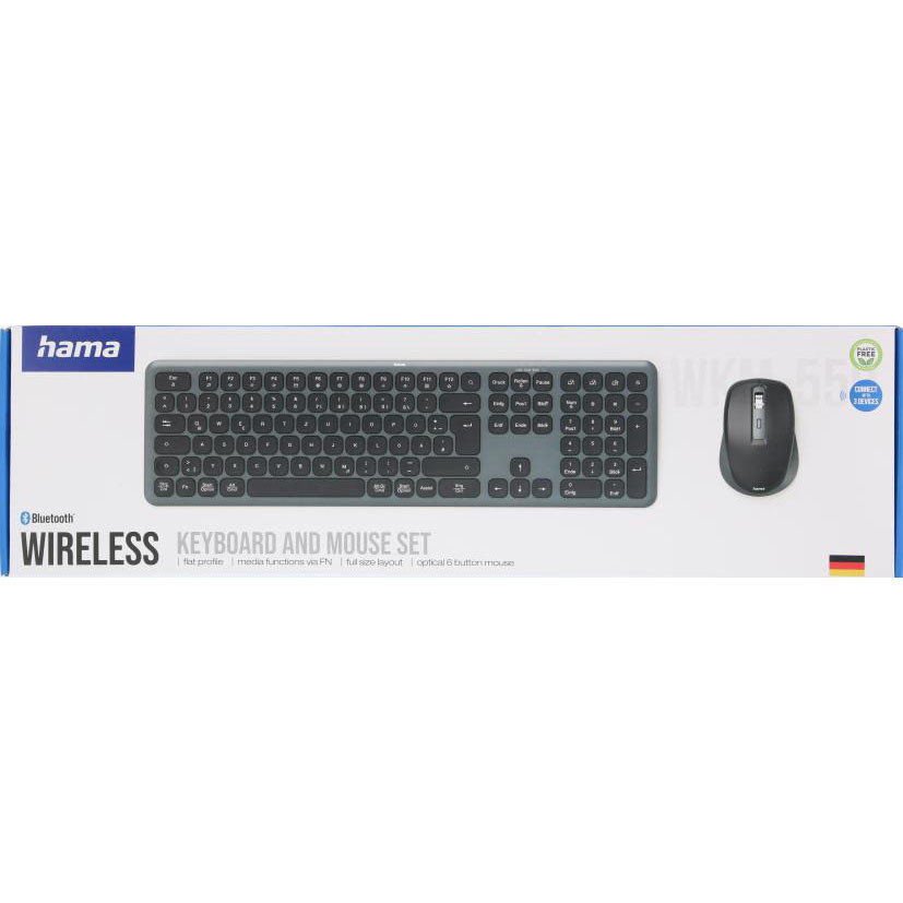 HAMA Keyboard/Mouse Set WKM-550 Wireless Black